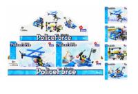 BLOCS DE CONSTRUCTION ALLEBLOX ENSEMBLE POLICE HELICOPTERE BATEAU MOTO VOITURE POLICEFORCE MODELE ALEATOIRE
