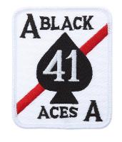 ECUSSON / PATCH BRODE CARTE BLACK ACES STRIKE FIGHTER  VFA 41 ESCADRON THERMO COLLANT AIRSOFT