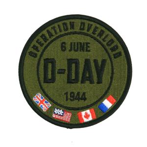 ECUSSON PATCH D-DAY 6 JUIN 1944 OPERATION OVERLORD BRODE THERMOCOLLANT 
